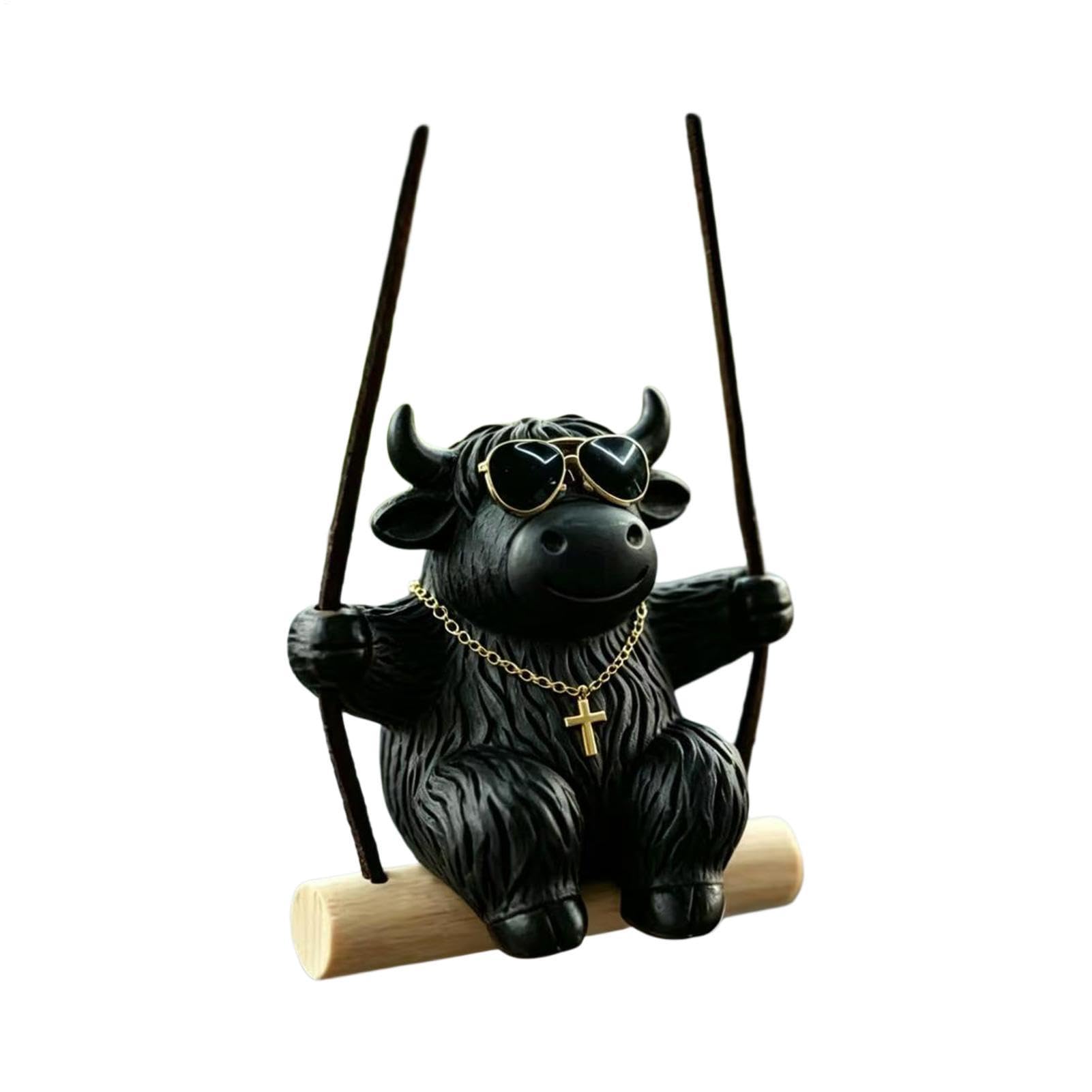 Pendentif décoratif pour SUV berline et camion avec figurine de vache suspendue