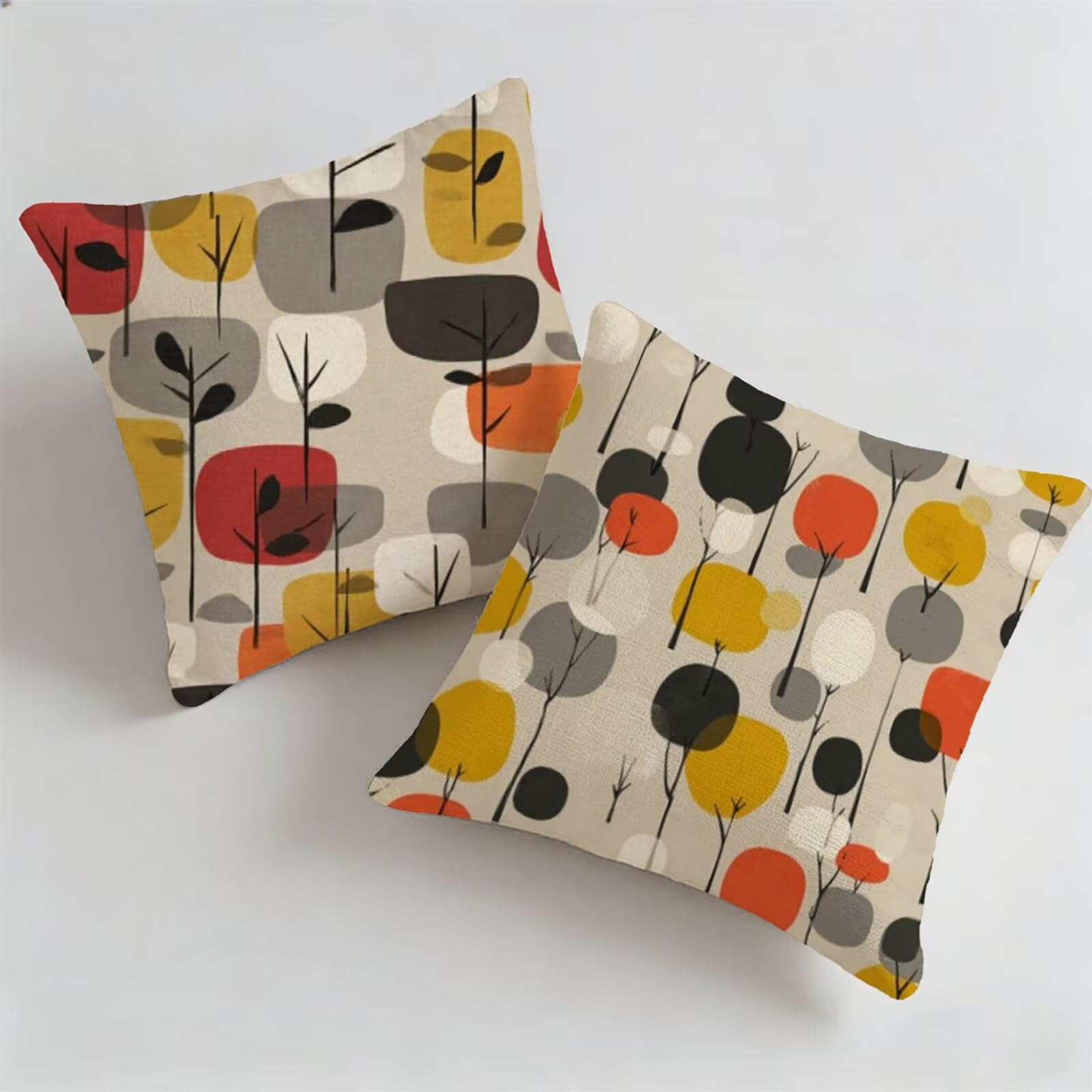 Housse de Coussin Canapé Couleur Orange 65x65cm Exterieur Impermeable Botanique Taie D'oreiller Décoratif Aesthetic Housse Coussin Decoration pour Chambre Sofa Jardin Balcon Terrasse Lot de 2. P-4857