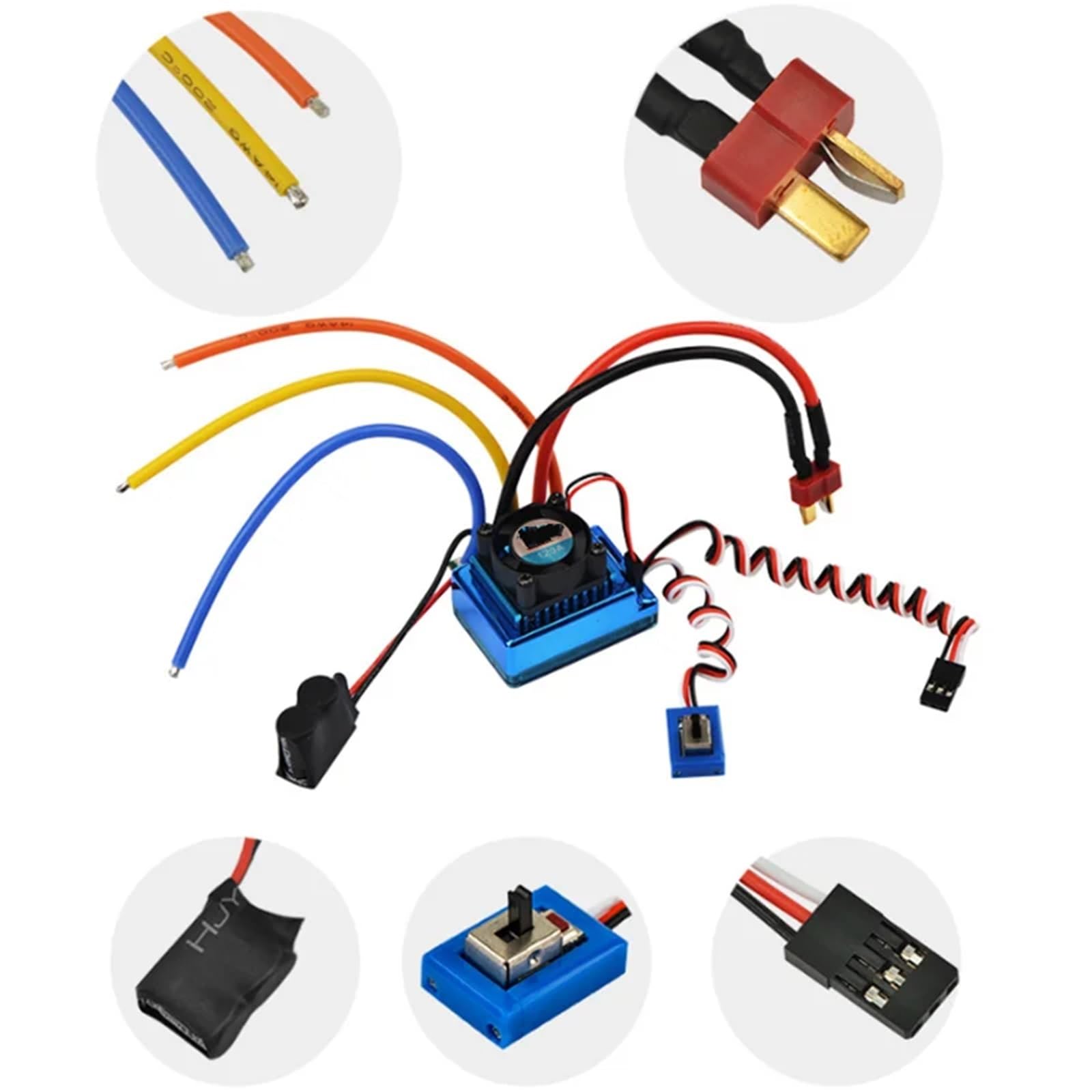 Per 120A Sensored Brushless ESC Regolatore Di Velocità Elettrico RC Car Crawler Parti Riparazione Modello Ricambio Accessorio Modificato Ricambi RC