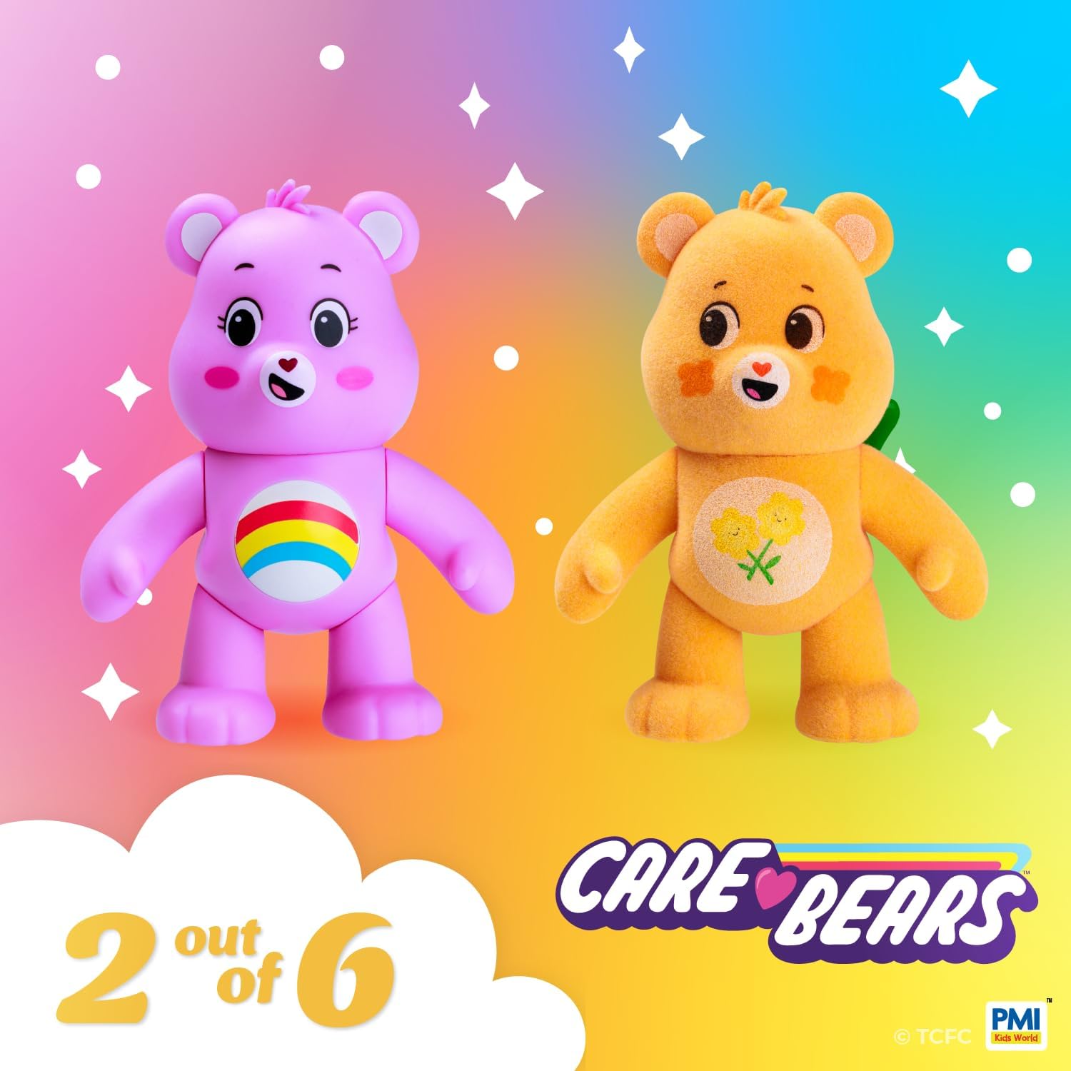 Care Bears Articulated Action Figures 2 Pack, Poseable Carebear Figures image 4