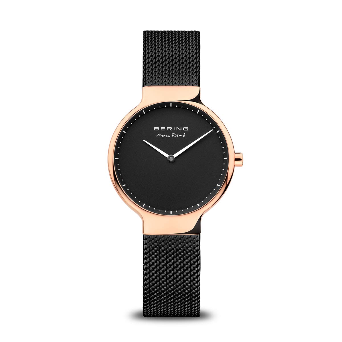 BERING Women Analog Quartz Max René Collection Watch with stainless steel Strap and Sapphire Crystal 15531-262, Black/White, 31 mm