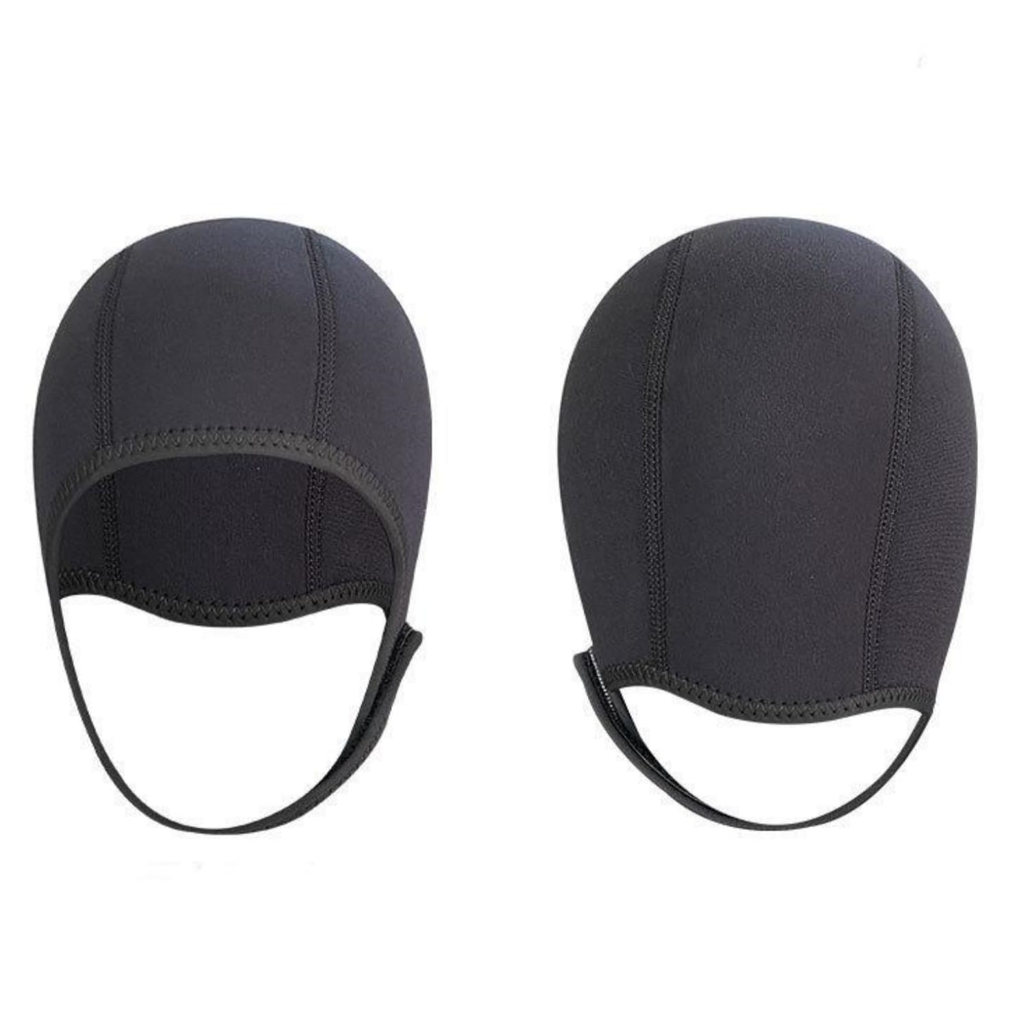 Easnea 3mm Neoprene Scuba Diving Hood Cap Surf Cap, Stretchable Diving Cap with Chin Strap, Thermal Wetsuit Hood Cap, Surfing Hood Wetsuit Hood for Water Sports, Swimming Kayaking Snorkeling (Black)