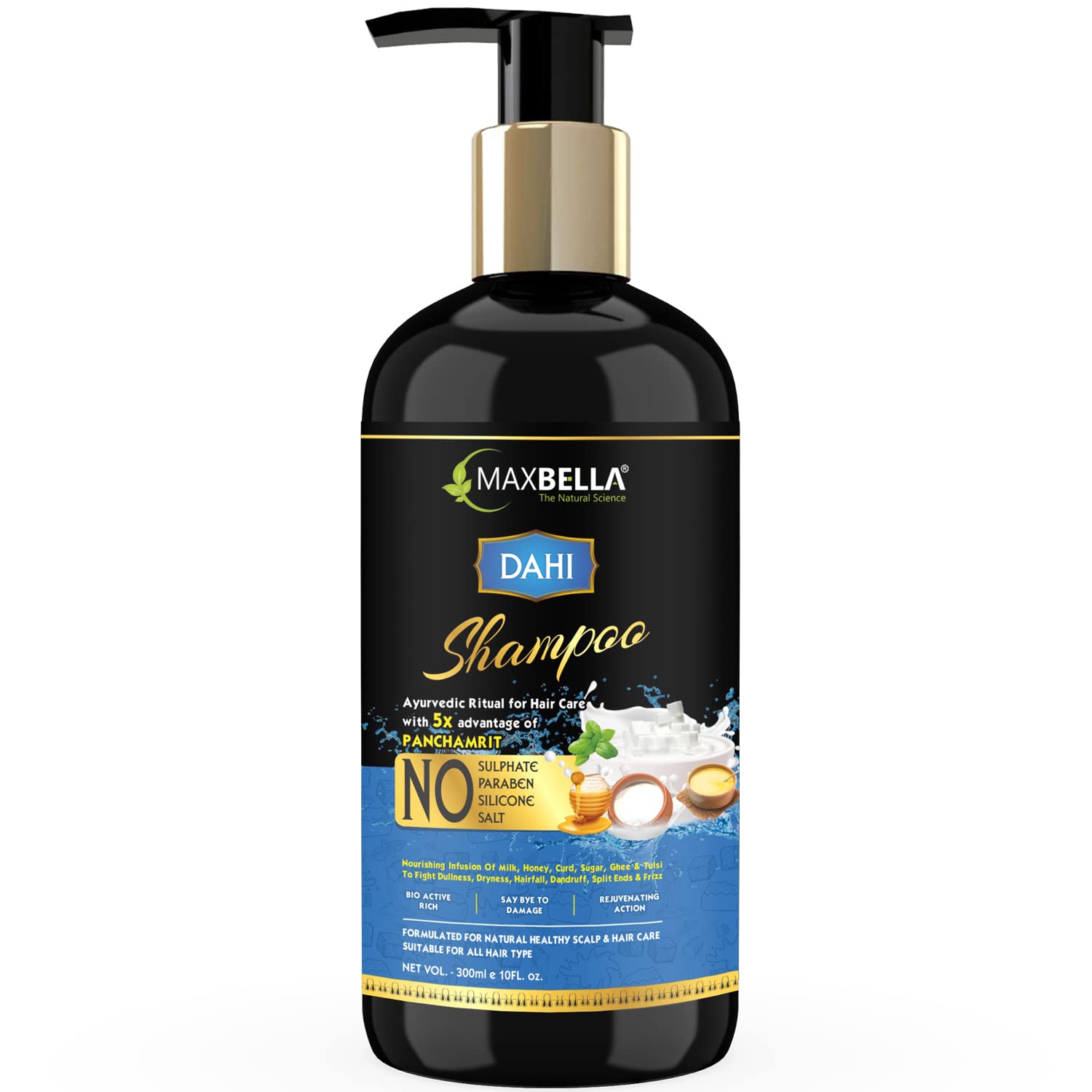 Sponsored Ad - Natural Shampoo for Men and Women | Itchy Scalp and Dandruff Control | Paraben Free Daily Use Formula for Frizz and Hair Fall Care (M_Dahi_Shampoo)