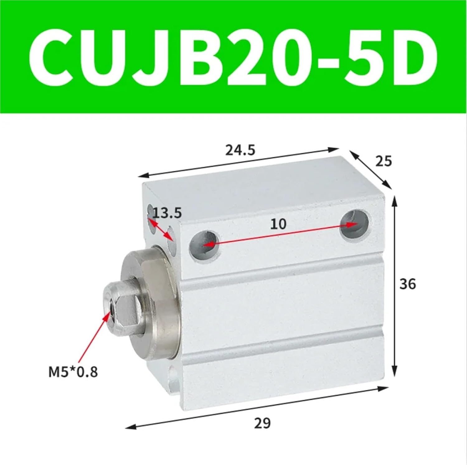 CUJB Small Free-mounting Cylinder 12 16 20-4D 5D 6D 8D 10D 15D 20D(CUJB20-5D)
