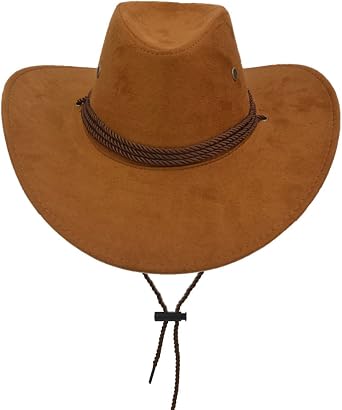 Adult Western Suede Hat Cowboy Outdoorsman Hat Travelling Summer Cap