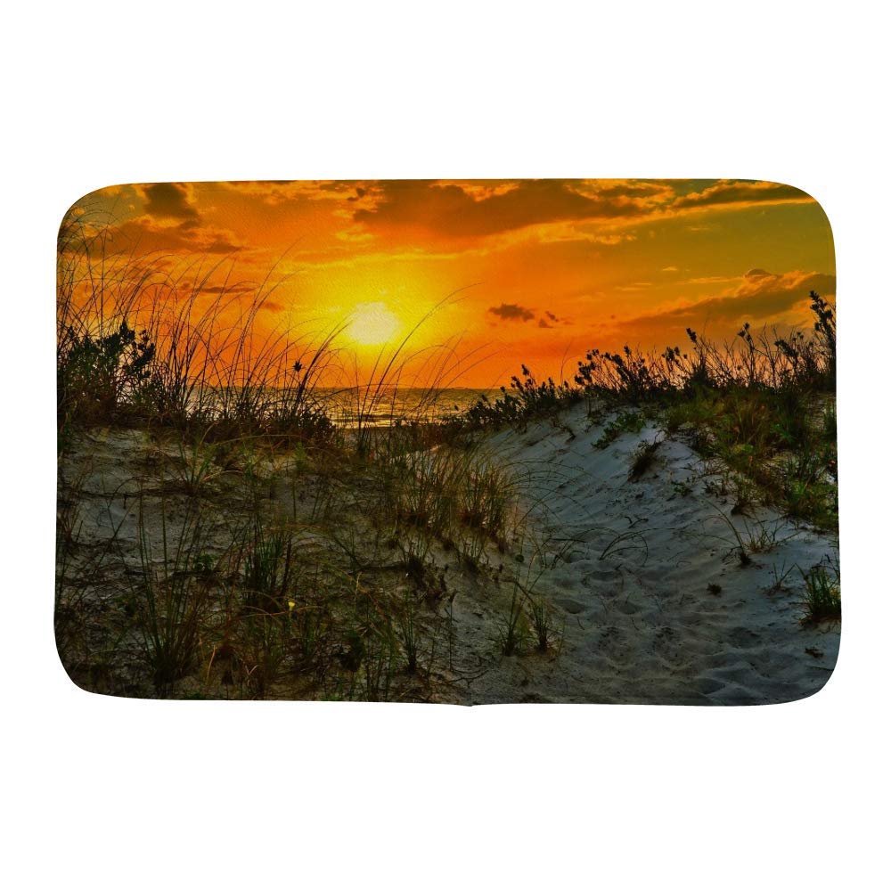 Tapis de bain antidérapant lavable en machine avec mousse mémoire de forme 36 x 61 cm