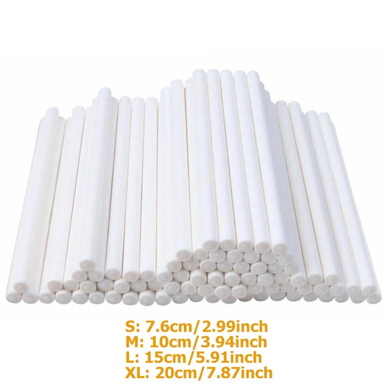 1000 palitos de caramelo blanco de 7,6 a 20 cm para suministros de horneado
