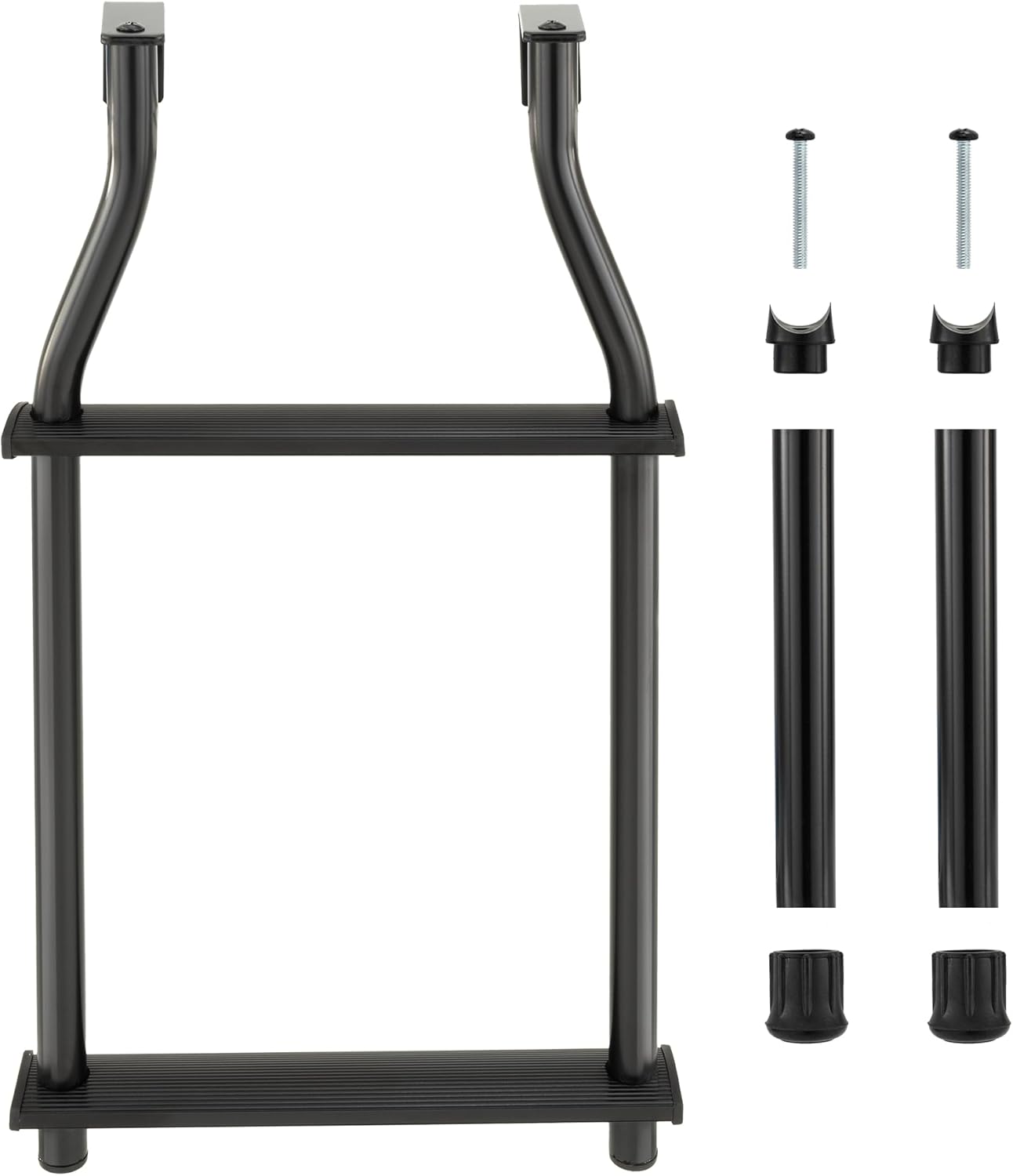 RecPro Universal RV Ladder Extension for RV Exterior Ladders | 2 Step 25" Tall (Black)