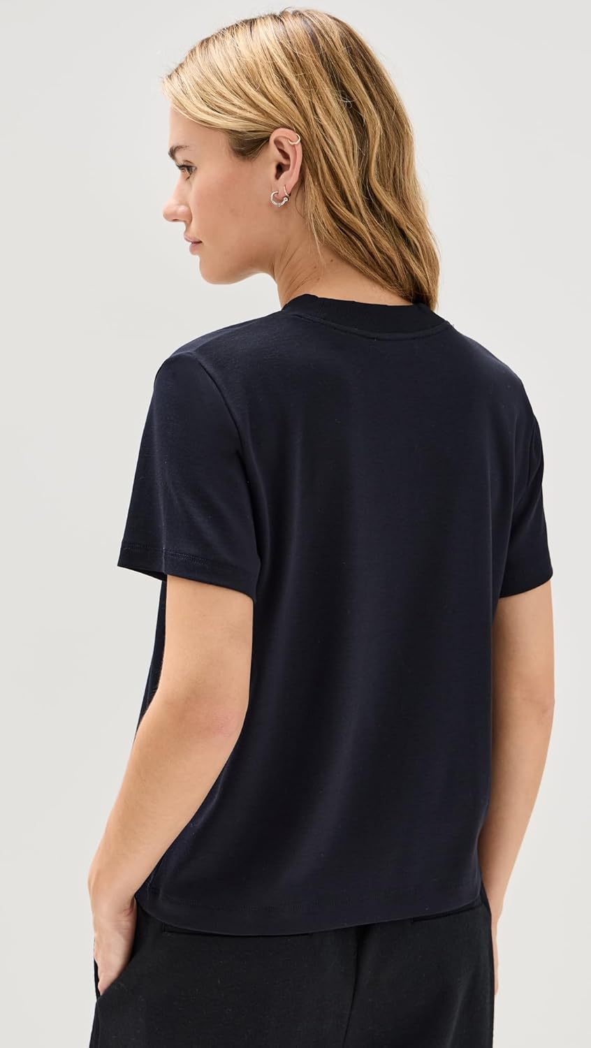 Vince Women's Short Sleeve Mock Neck Tee - Image 4