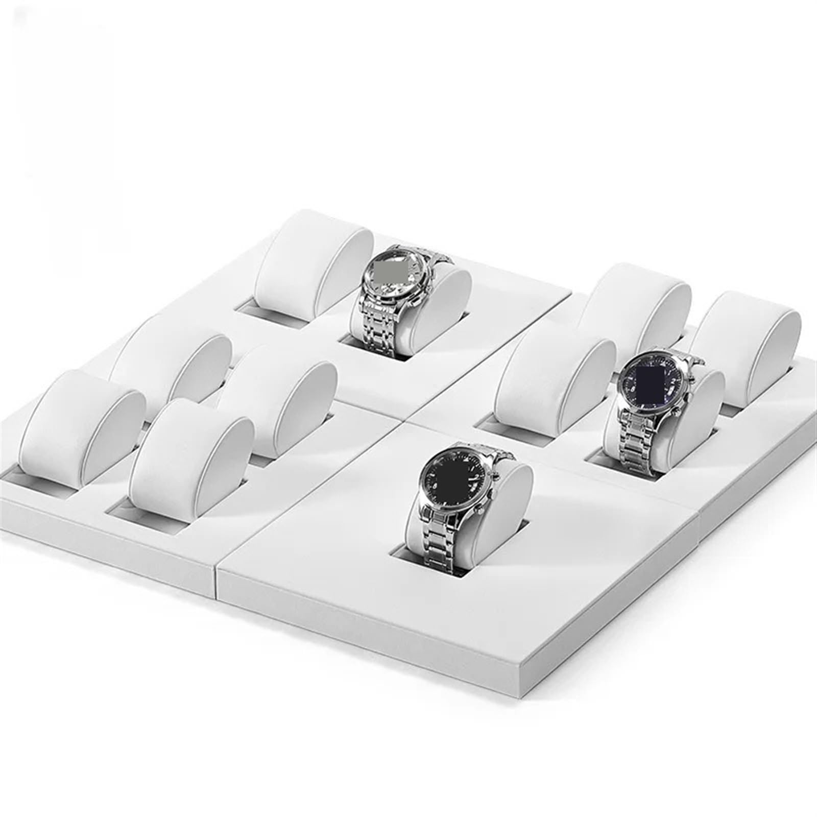 Uhrenständer für Männer Uhrendisplay, Theken-Requisiten-Set, Fenster-Uhrendisplay-Display-Rack, Uhrenkissen-Taschen-Aufbewahrungstablett(C)