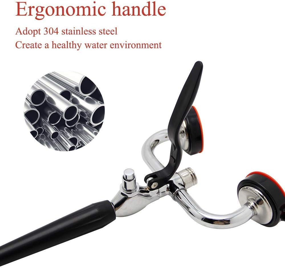 CGOLDENWALL Eyewash Station Drench Hose Eye Wash Station Handheld Eye Wahing Spray Head Face Flush Shower with 1.5m Retractable Hose for Lab and Industrial Use (Deck Mounted） : Industrial & Scientific