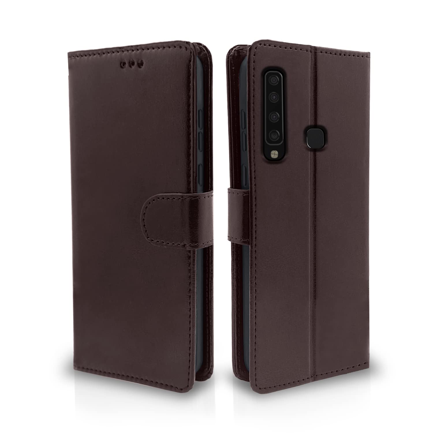 Pikkme Samsung Galaxy A9 2018 Flip Case Leather Finish | Inside TPU with Card Pockets | Wallet Stand and Shock Proof | Magnetic Closing | Complete Protection Flip Cover (Coffee) (B0BJJQ51YW) Amazon Price History, Amazon Price Tracker