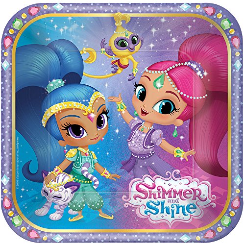 Shimmer & Shine Square Paper Plates - 7