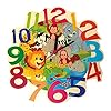 Hess Holzspielzeug 30011 – wandklok van hout voor kinderen, serie jungle-dieren, met kwartsuurwerk, handgemaakt…