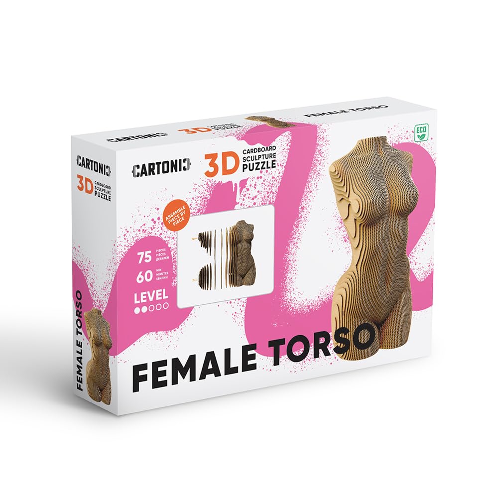 Weiblicher Torso 3D-Puzzle aus Karton – Skulptur-Bausatz