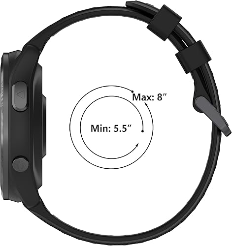 Miniatura 3 de TopPerfekt Correa compatible con reloj Garmin Forerunner 965  Correa de repuesto de silicona suave para reloj inteligente 965 para mujeres y hombres