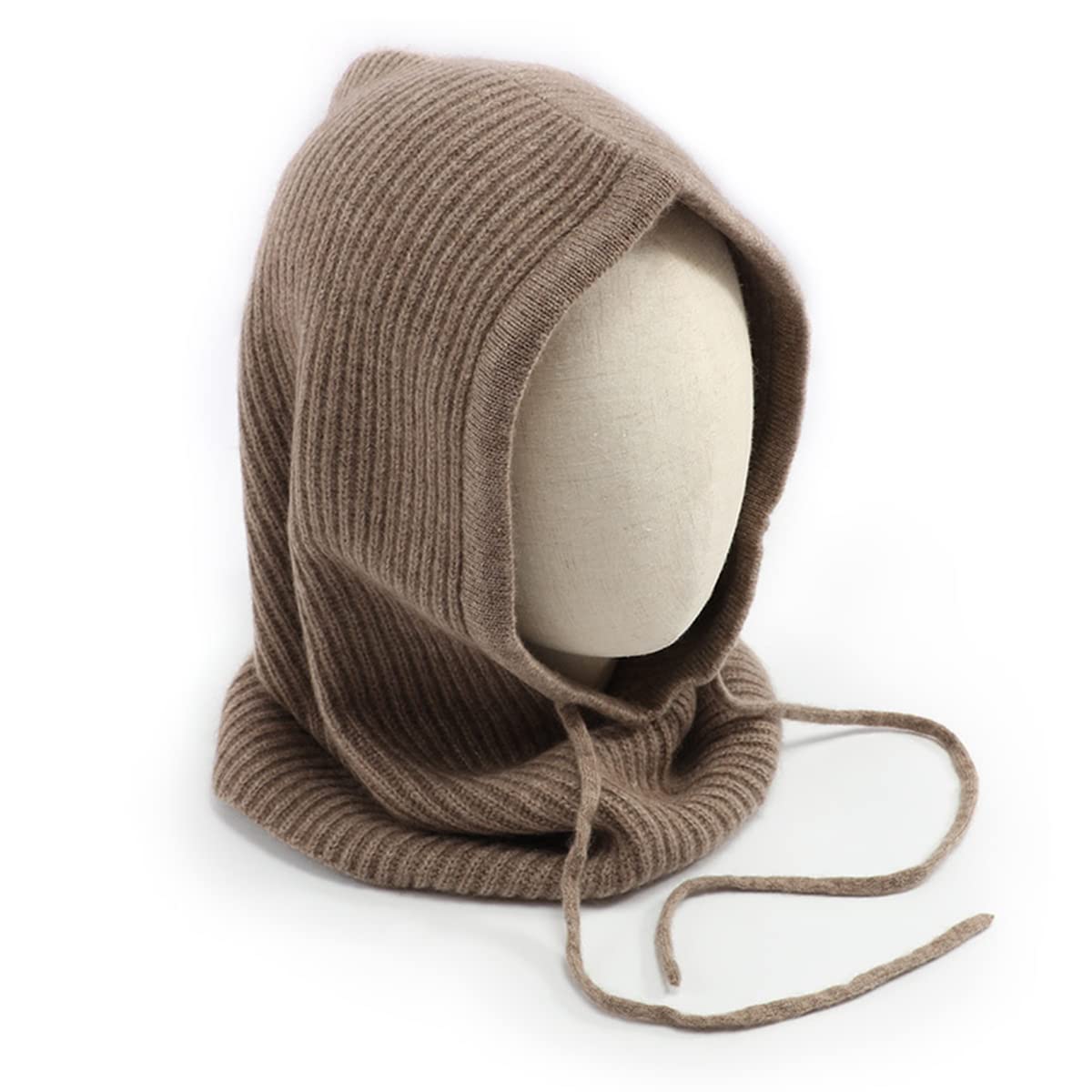 Unisex dzianinowa czapka szalik 2 w jednym, czysty kaszmir ciepła wielofunkcyjna dzianinowa czapka okrągły szalik zestaw dla kobiet kobiet mężczyzn, stylowa zimowa jesień odzież akcesoria narciarska czapka snowboardowa fioletowa