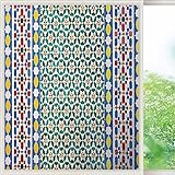 Frosted Glass Window Film Moroccan Decor Window UV Blocking Opaque Opaque Window Covering Film for H