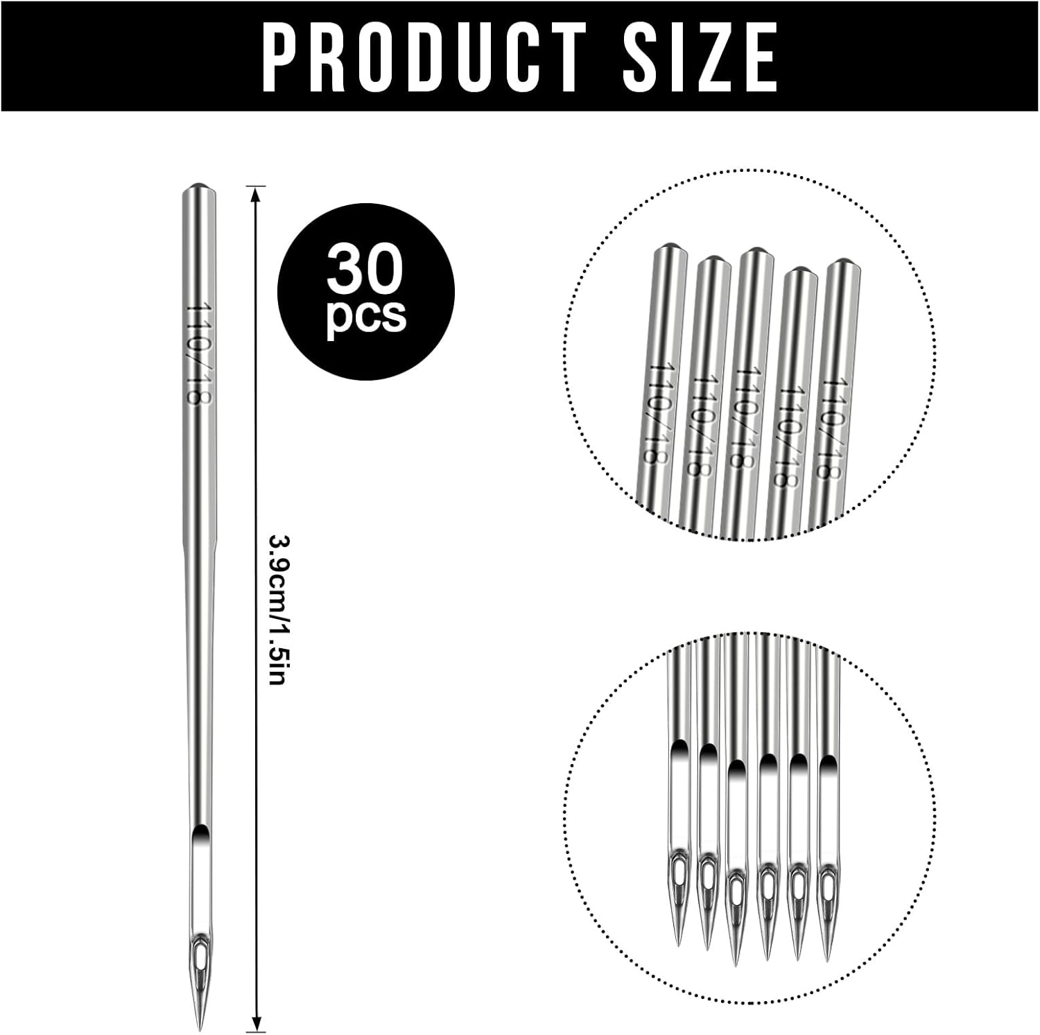 30 Pcs DB 110/18 Industrial Sewing Machine Needles for Knit Fabric - Image 2