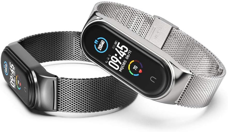 Strap Replacement for Amazfit Band 5, Metal Strap Compatible with Amazfit Band 5, Stainless Steel Wristband Watchband Accessories (Silver) image 2