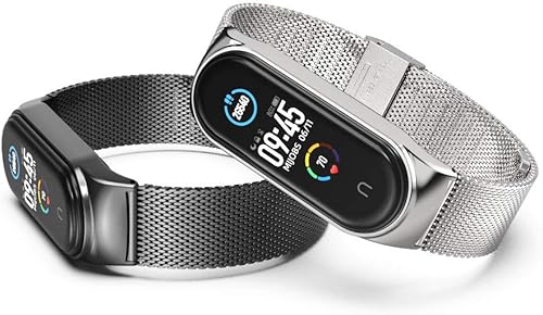 Miniatura 2 de Correa de repuesto para Amazfit Band 5, correa de metal compatible con Amazfit Band 5, accesorios de pulsera de acero inoxidable (plateado)