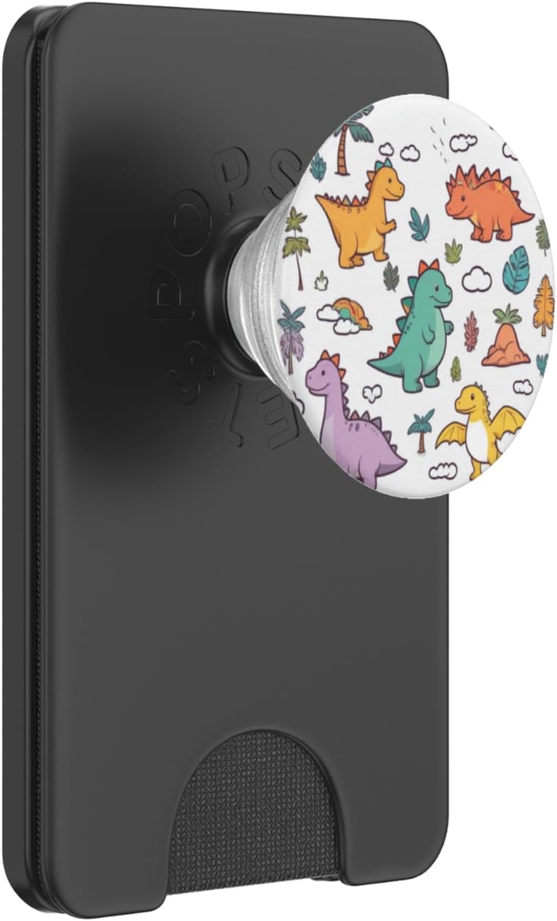Dino Dinosaur PopSockets PopWallet for MagSafe