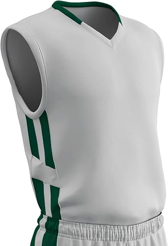 Champro Muscle Dri Gear Maillot de Basketball en Polyester pour Adulte Blanc Tai