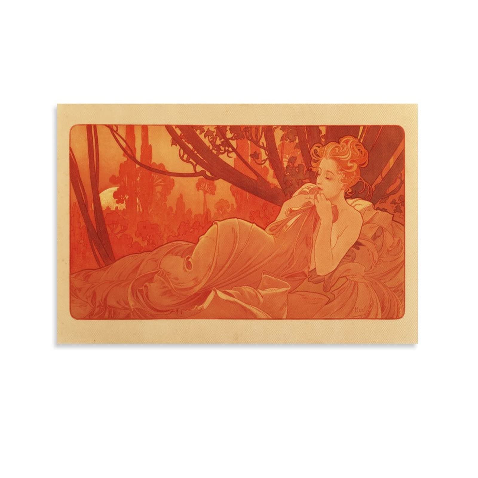 アルフォンス・ミュシャ夜明けリトグラフ絵画MUCHA-ピン i530 アイアン