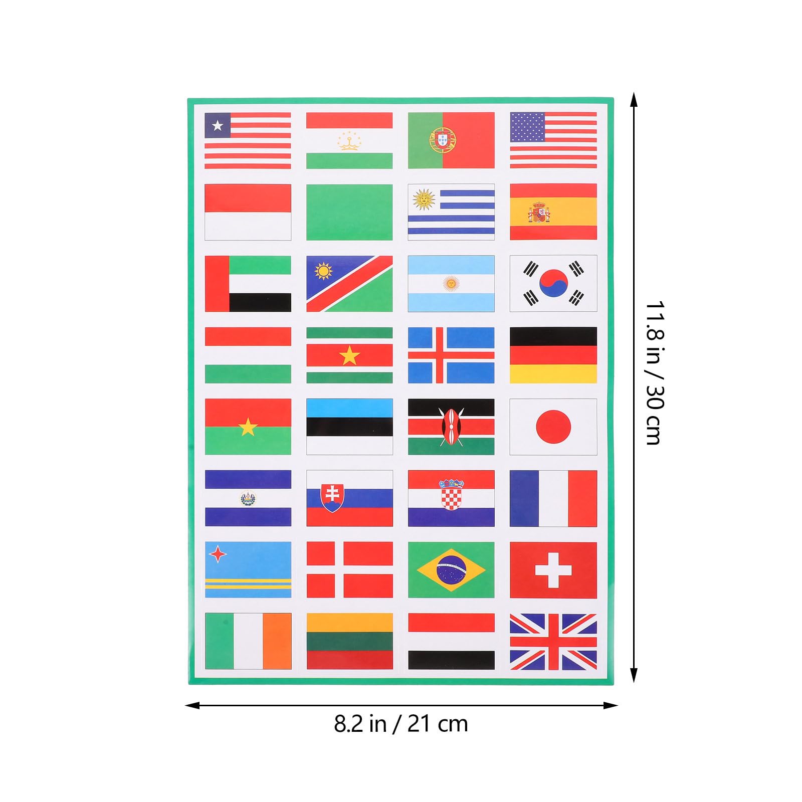 SAFIGLE 7 Sheets of Flag Stickers and Football Flag Decals - Image 2