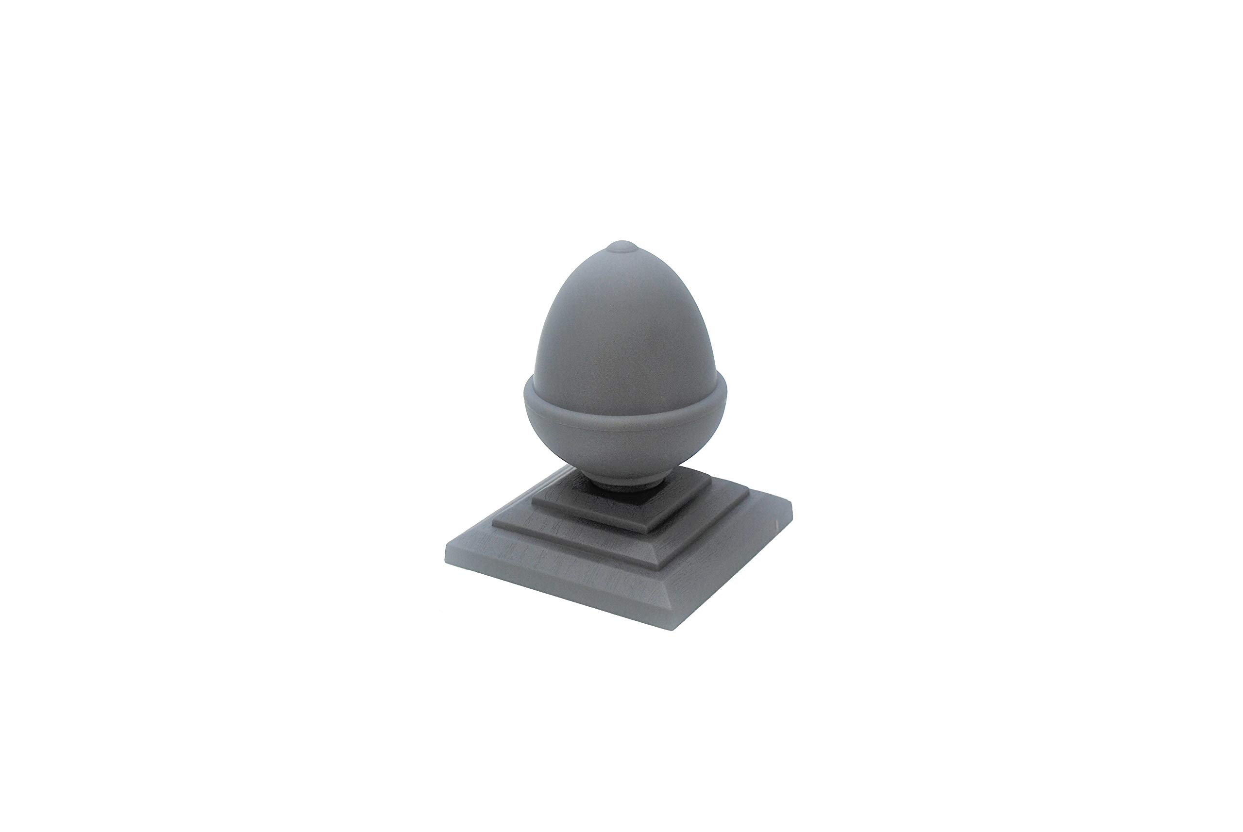 2 x Linic Acorn Fence Top Finials & 3" Fence Post Caps. Rot Proof, UK Made. (GT0008) Free UK Postage (Grey)