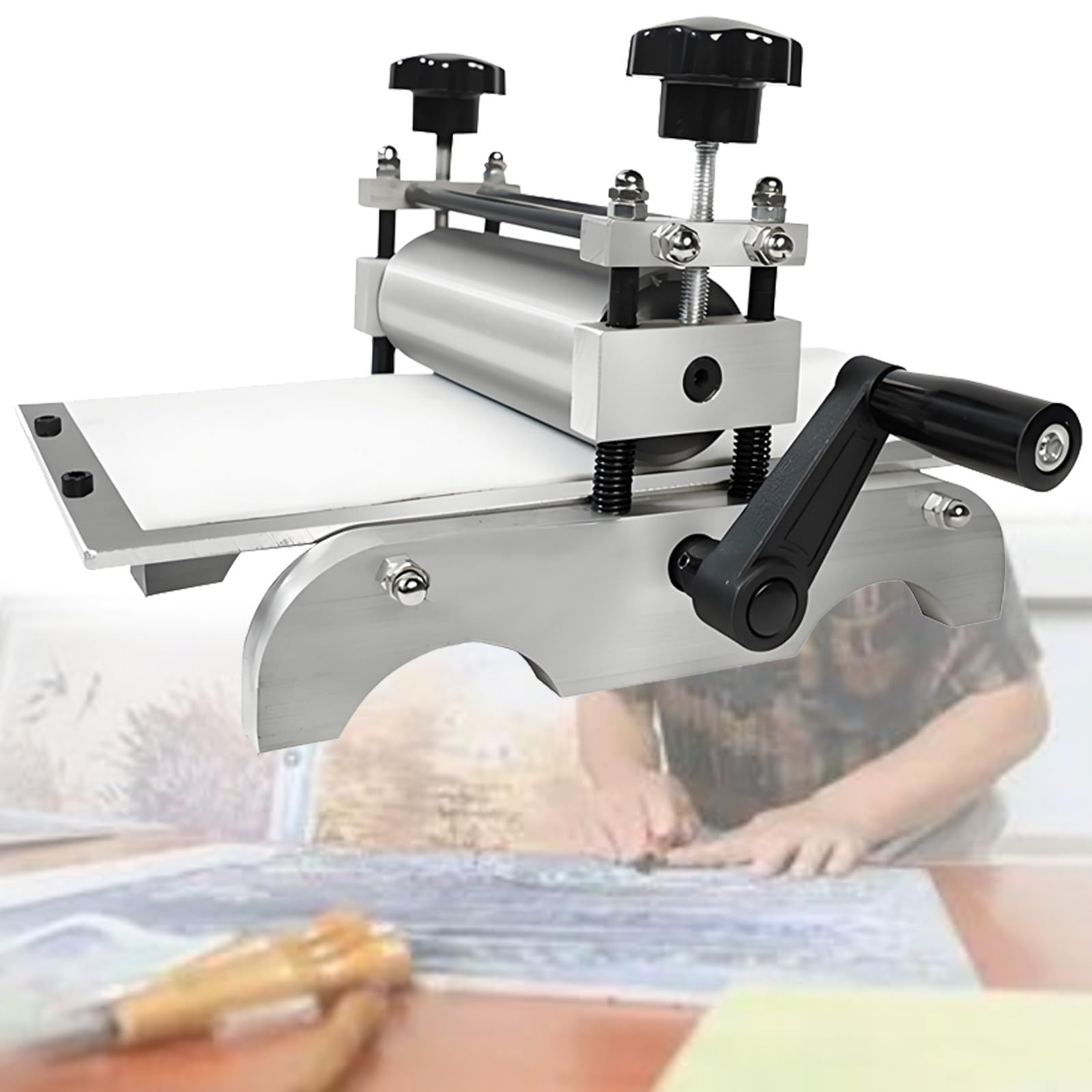 Rouleau de dalle de table réglable pour corriger les défauts d'impression papier et bois