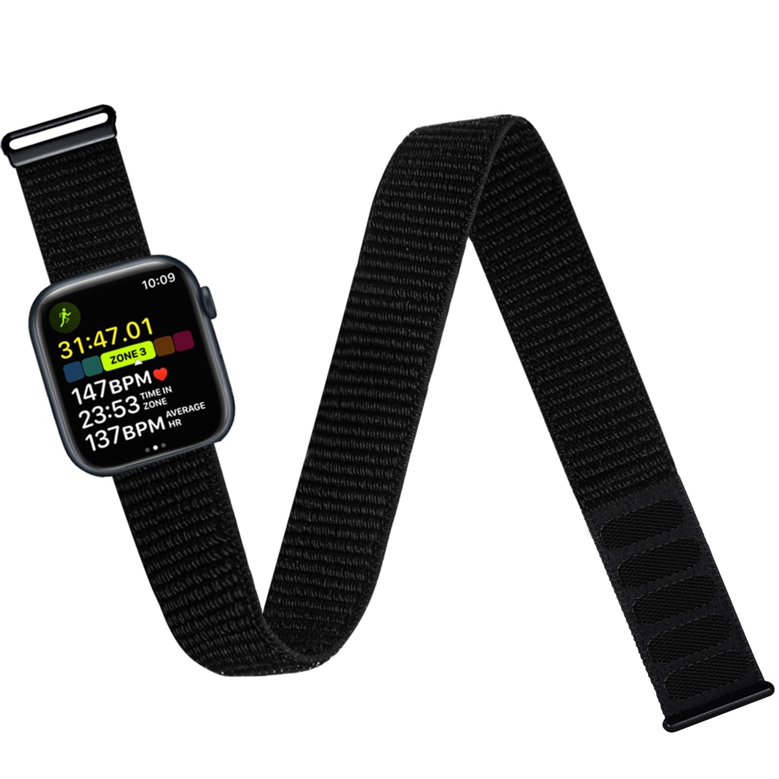 Sport Fußgelenk Band Kompatibel mit Apple Watch 49/46/45/44/42/40/38mm | Nylon Oberarmband für iWatch Ultra Series SE 11/10/9/8/7/6/5/4/3/2/1,Ankle Strap für Damen Herren