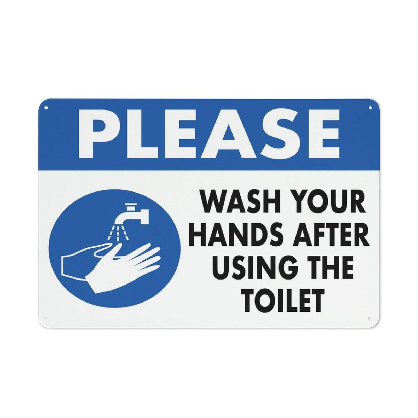 Please Wash Your Hands After Using The Toilet Sign