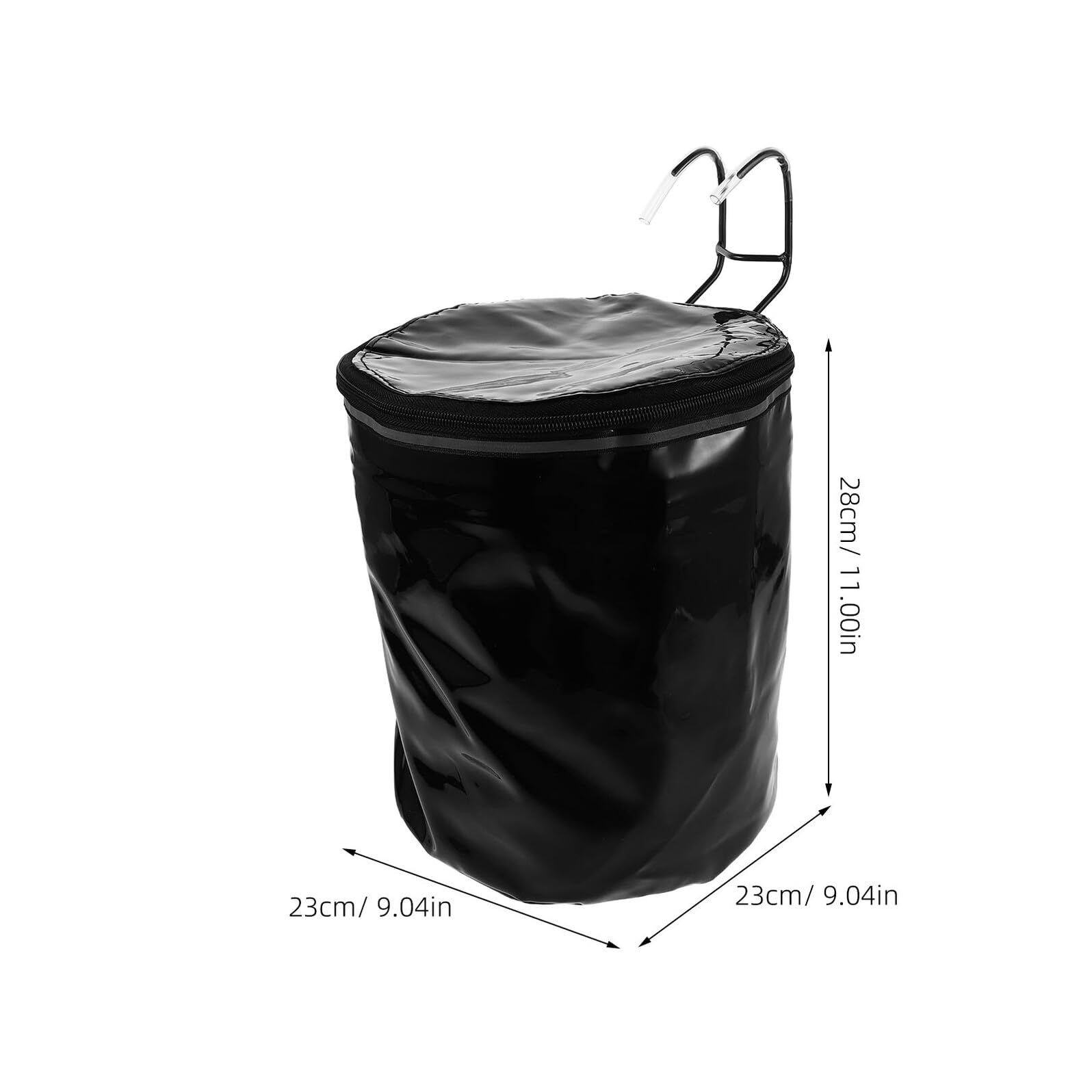 Cestino Anteriore in Tela con Zip per Bici Elettriche e Cruiser Borsa Portaoggetti Manubrio con Ganci e Striscia Riflettente per Spesa e Trasporto Quotidiano