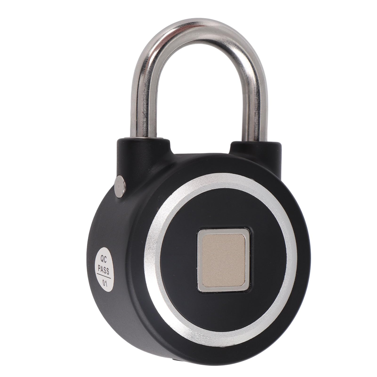 Fockety Candado de Huella Dactilar, Bluetooth IP65 Impermeable sin Llave biométrica Inteligente candado con App Desbloquear, Combinación electrónica de Bloqueo para al Aire Libre (Negro)
