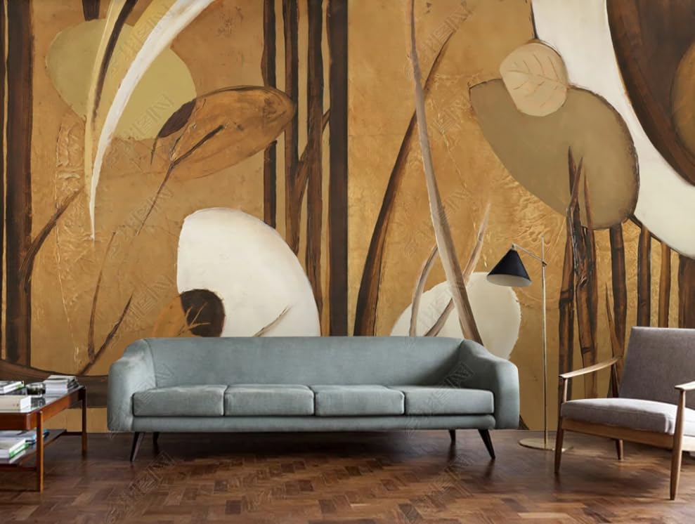 Papier peint intissé pour camoufler un mur blanc et décorer un salon