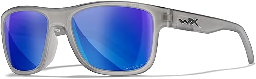 Wiley X Ovation Captivate - Lentes de sol polarizados, lentes de seguridad para hombres y mujeres, protección ocular UV para tiro, pesca, ciclismo y
