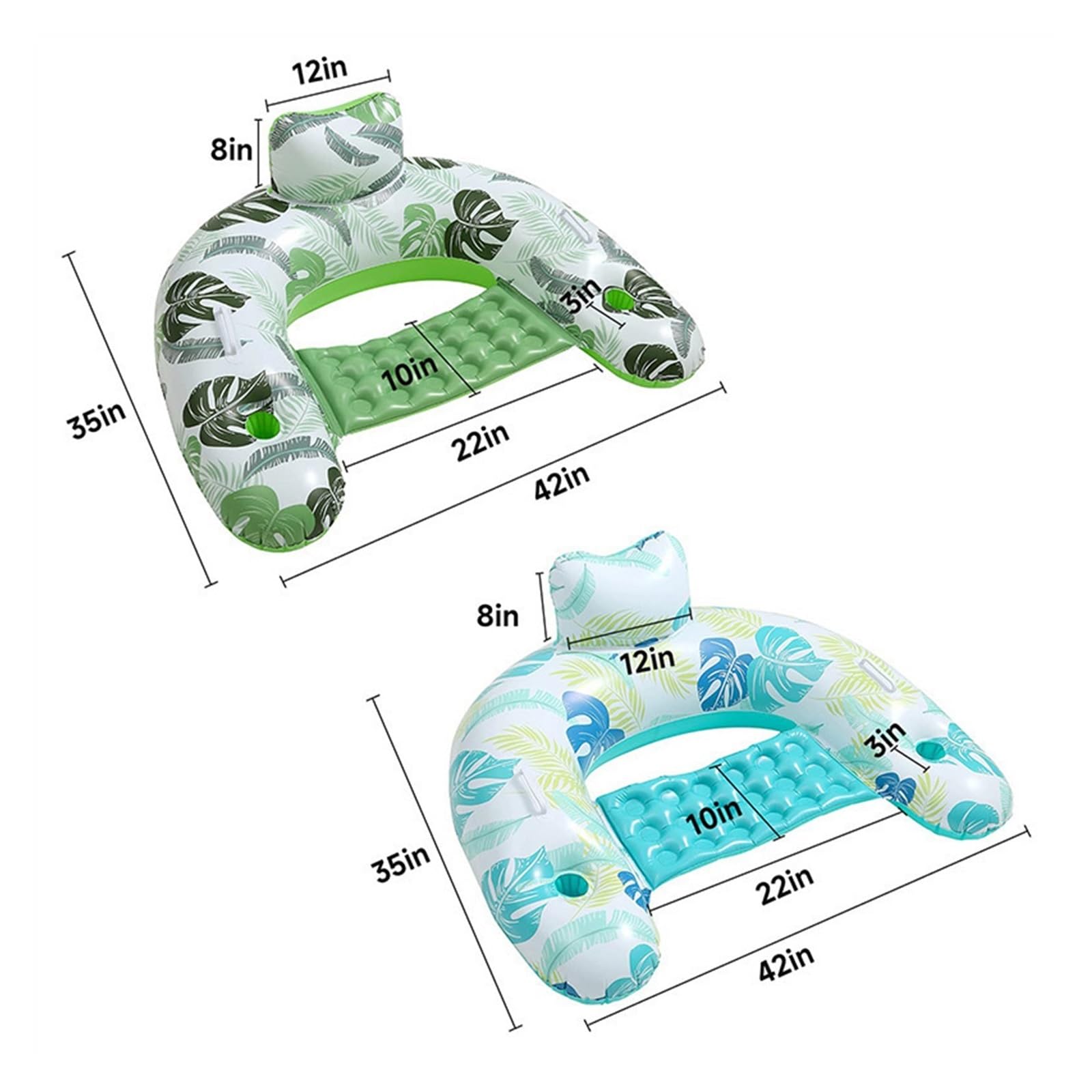 Flotteurs de piscine pour adultes Matelas gonflable en PVC de hamac de chaise longue flottante de piscine Durable for l'équipement de piscine à la maison de hamac d'eau de flottement de piscine Chaise