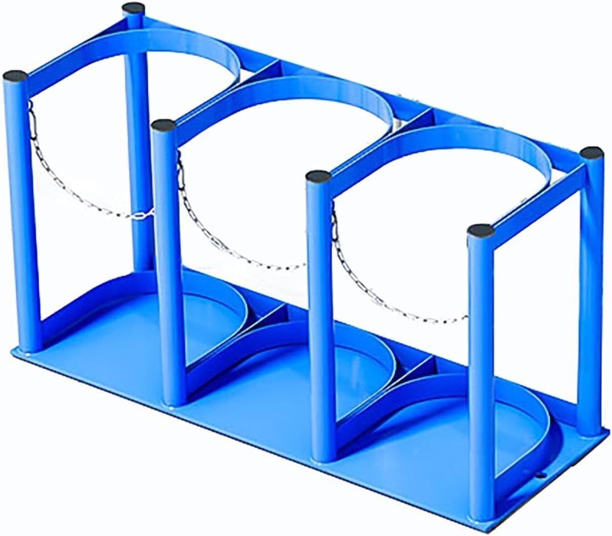 GTHTUHFD Oxygen Cylinder Rack For Laboratories - 4/5L Gas Tank Holder With Pre-Drilled Holes For Secure Storage Of Propane & Tanks,Blue-L-57cm(22 1/2
