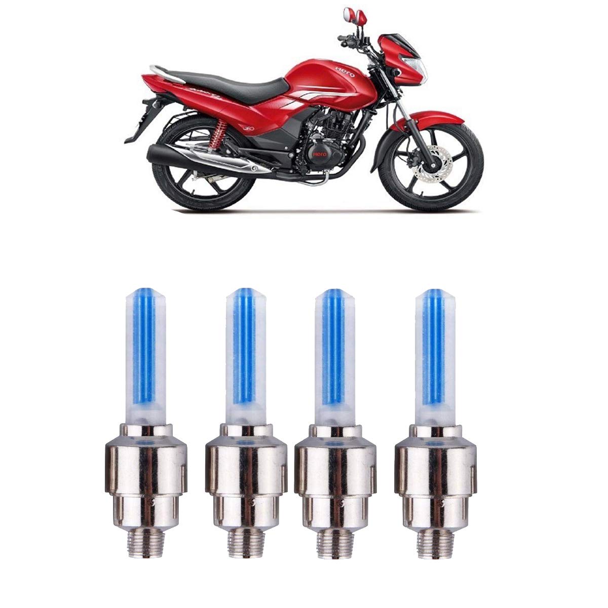 Kandid Universal Car/Bike Tyre Led Light with Motion Sensor For Honda Cd Dawn (Set of 4)