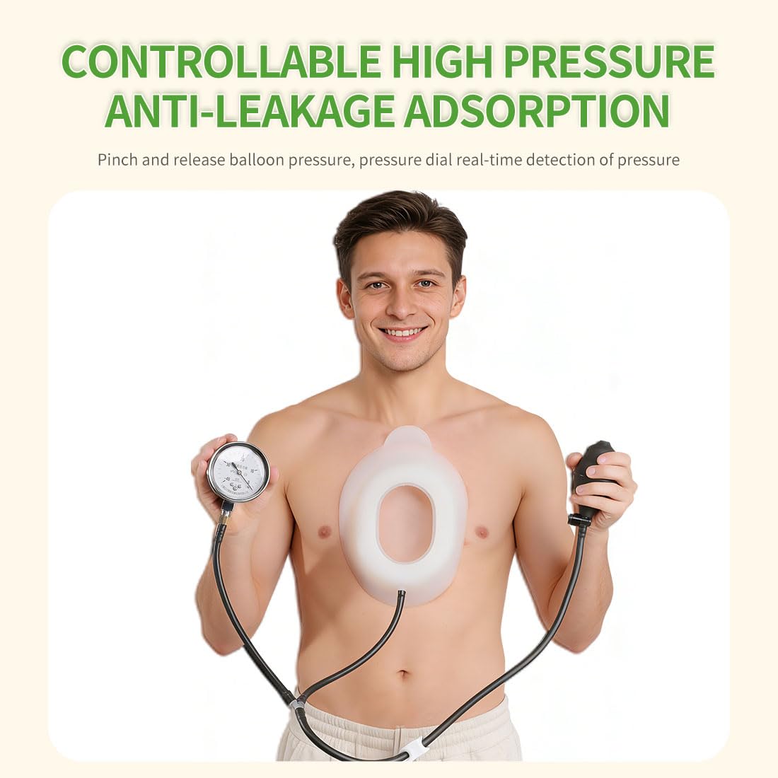 Laway Pectus Excavatum Negative Pressure Corrector with Precision Gauge, Non-Surgical Chest Retraction Straightener for Mild to Moderate Sunken Sternum, Ideal for Kids Teens in 8-15 Skeletal Development & General Adults Use(Medium)