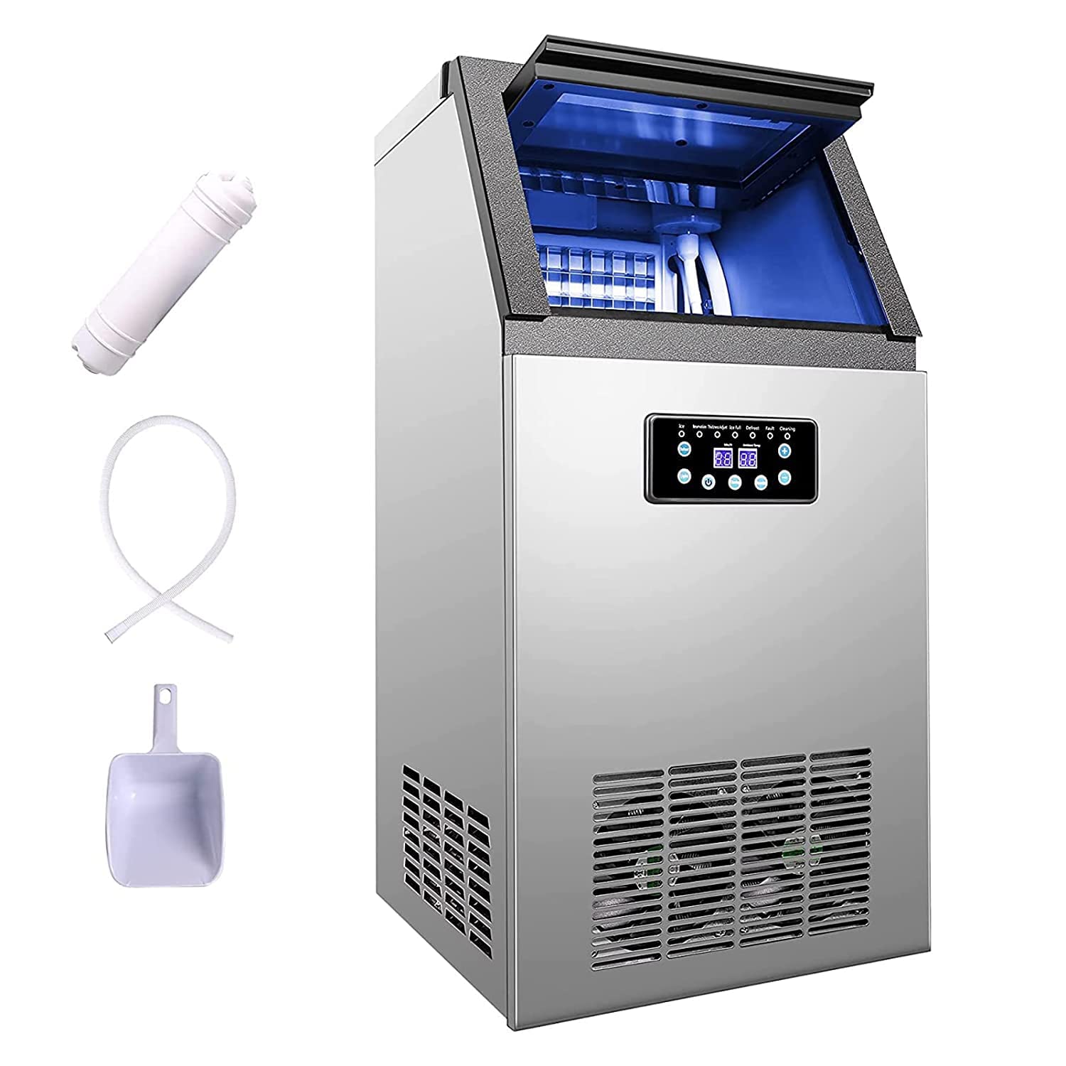 Buy WILPREP Commercial Ice Maker Machine ETL, 100LBS/24H Ice Machine