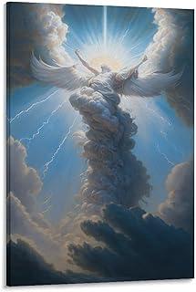 Angel Art, Framed Wall Art, Canvas Print, Angelic Art, Angel Painting, Angel Rising To The Heavens Canvas Poster Wall Art Bedroom Decor Office Room Kitchen Decor Gift 12x18inch(30x45cm)