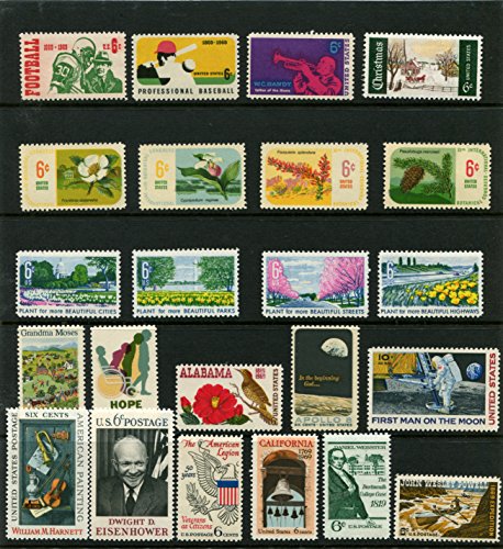 COMPLETE MINT SET OF POSTAGE STAMPS ISSUED IN THE YEAR 1969 BY THE U.S. POST OFFICE DEPT.