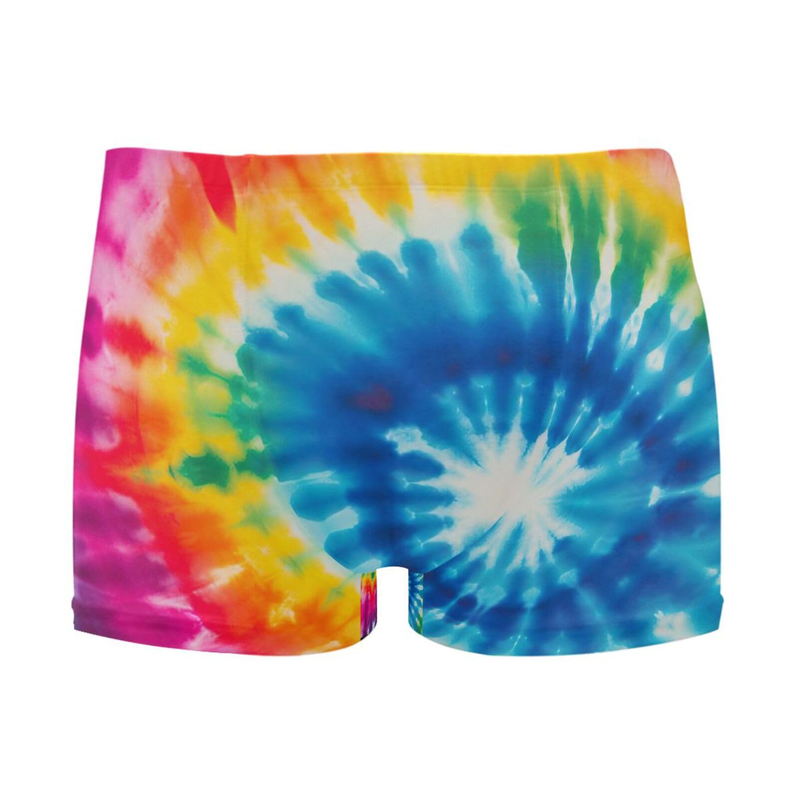 UMIRIKO Tie-dye Colorful Men's Swim Trunk Square Leg Swimsuit Swimwear Swim Briefs for Men 2XL 202b4076