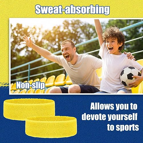 Image of Libima Kids Sweatbands Bulk Boys Headband for Sports Kids Cotton Terry Youth Sweatbands Elastic Sports Headbands Wicking Athletic Bands for Team Activity