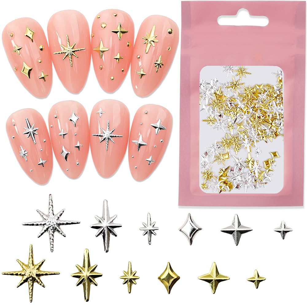 32-teiliges Nagel-Deko-Set – Kronen-Charms Aus Metall Mit Strass, Für DIY-Nageldesign, Goldfarben