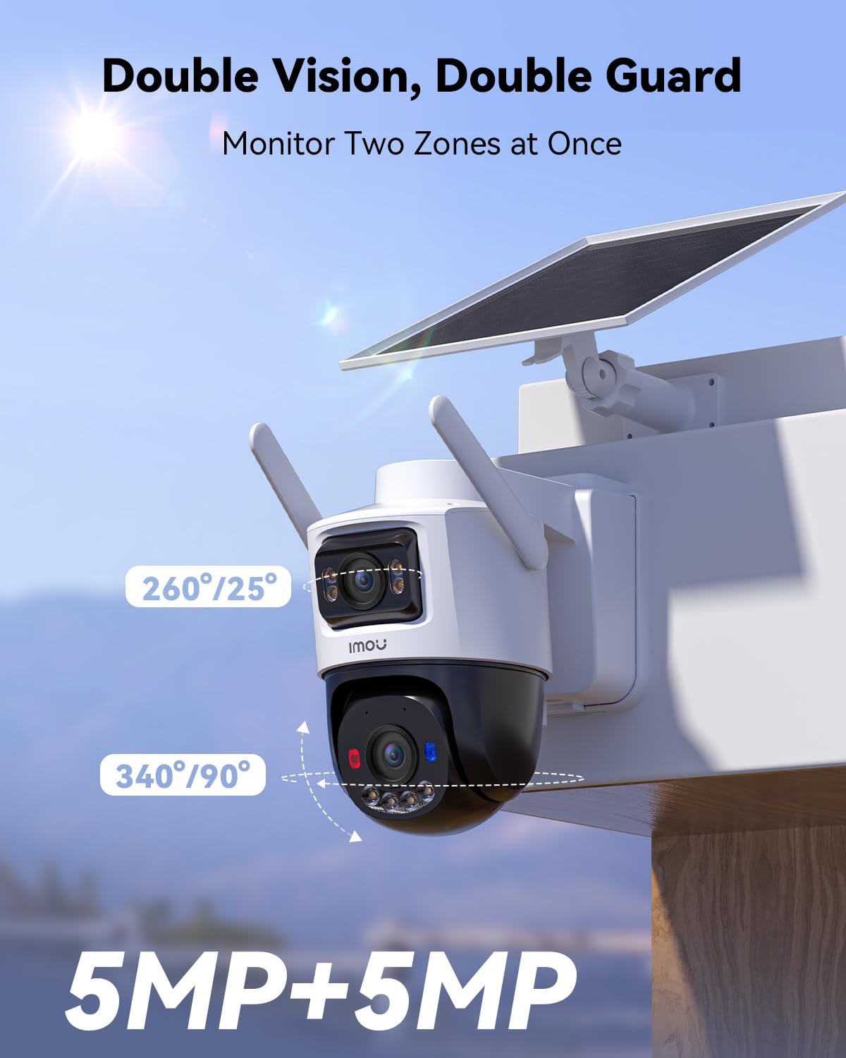 Imou Kamera bezpieczeństwa do domu, zestaw AOV Dual 5MP+5MP