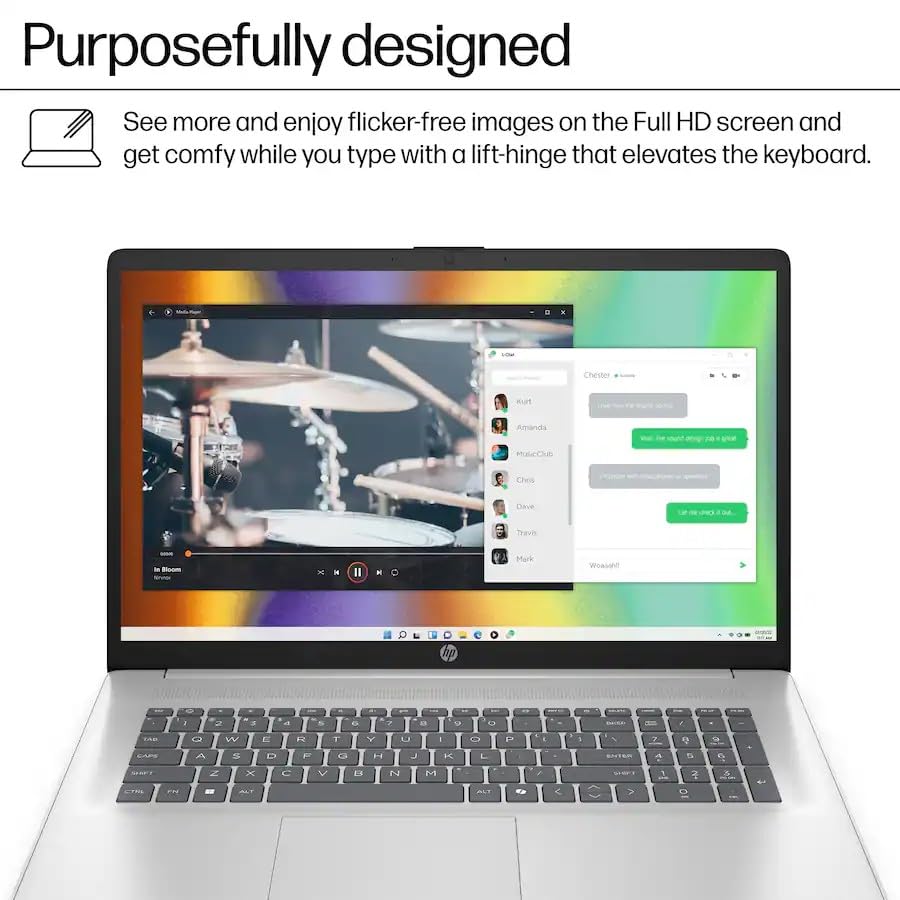 HP Laptop 17.3" AMD Ryzen 5 7520U 16GB 512GB SSD miniatura 3
