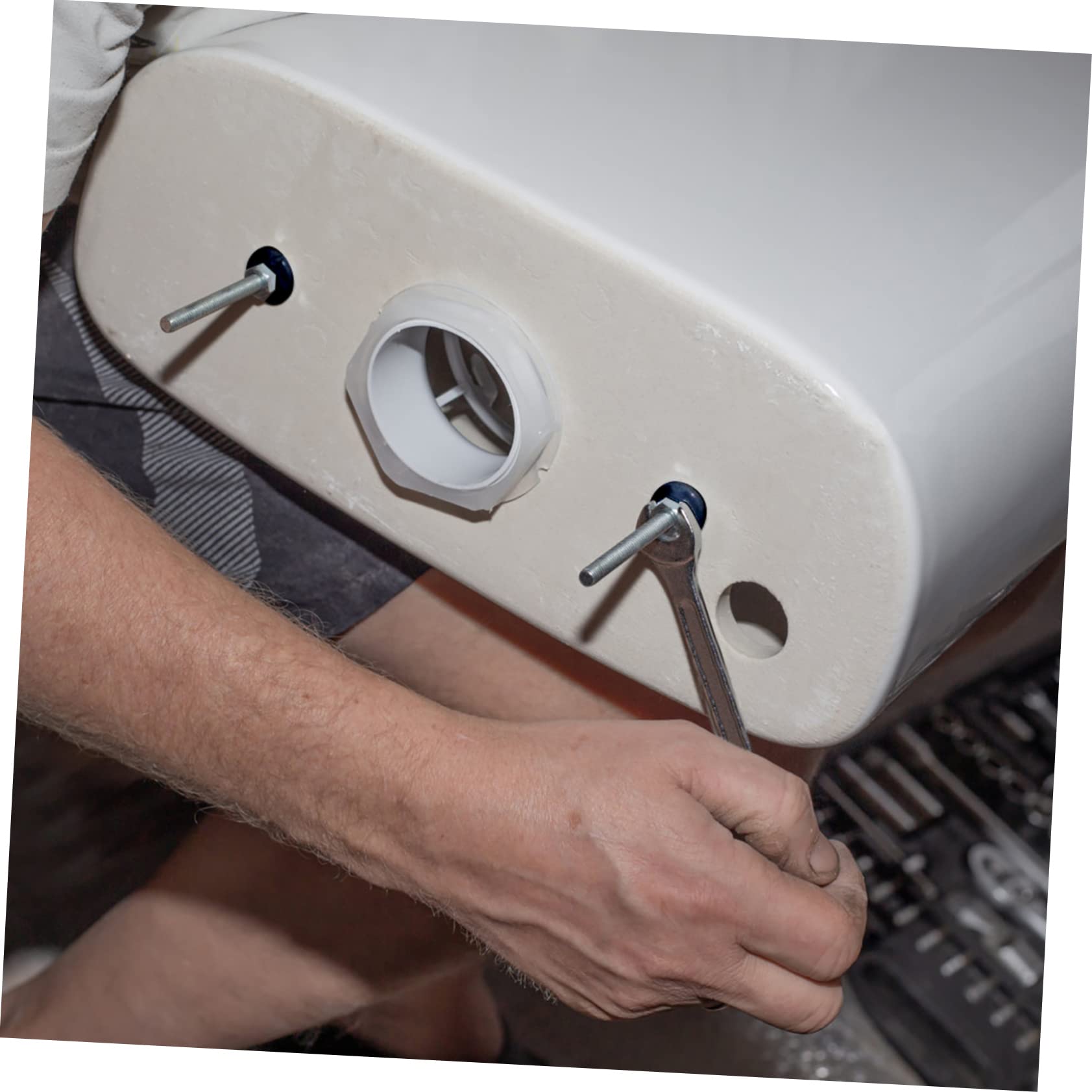 Tofficu 2 Set Guarnizione per Cisterni Wc Completo per Installazione Facile Accessori per Resistente e Compatibile con Serbatoi Wc